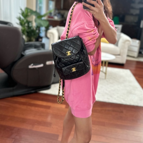 SOLD Chanel Duma Backpack Black Vintage - Picture 15 of 16